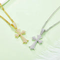 Luxury Fashion Jewelry 925 Sterling Silver Iced Out VVS Moissanite Diamond Cross Pendant for Necklace