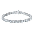 Redleaf 925 Sterling Silver  Moissanite Bracelets Fine Jewelry 4mm D VVS1 Moissanite Tennis Bracelet for  Women and Men
