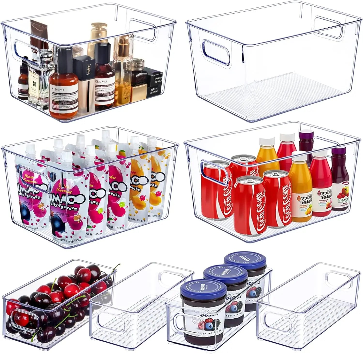 OWNSWING  Plastic Storage Bins  Kitchen Organization or Pantry Storage  Fridge Organizer and Storage Bins Cabinet Organizers