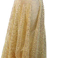 Elastic Spandex Rhinestone Fabric Stretchy Rhinestone Mesh Fabric for Party Dress Bling Crystal Hot Drill Multi-patterns Fabric