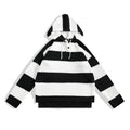 Custom Sweater Hoodies Autumn Winter Vintage Striped American Street Knitwear Loose Men'S Knit Hoodie Sweater