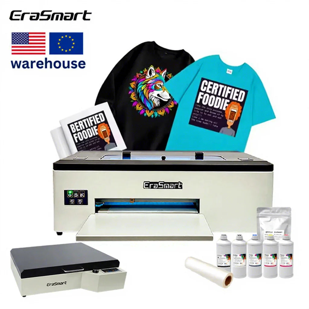 Erasmart A3 DTF Uv Printer Direct Sales Wholesale Price 3360 Uv Printer Dual Xp600 for Phone Case Glass