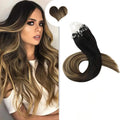 Double Drawn Vigin Remy Human Hair Ombre Micro Loop Hair Extensions
