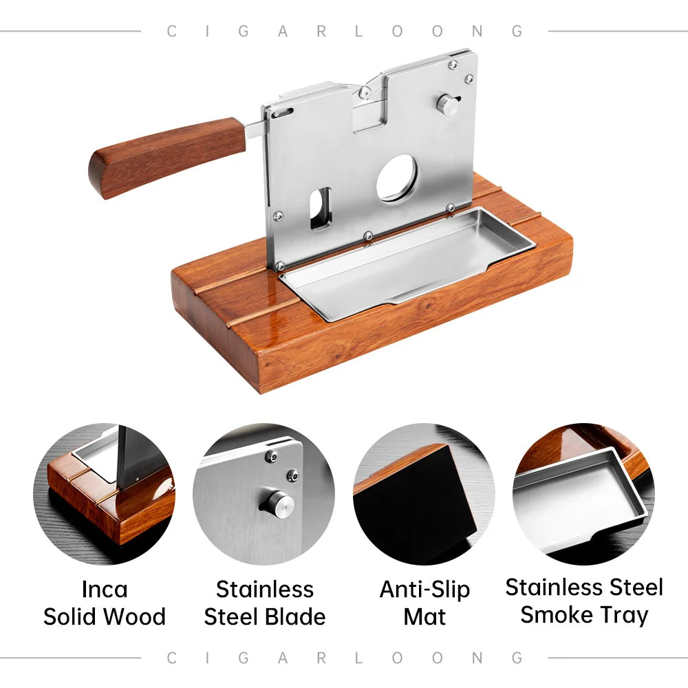 Hot Selling Portable Multifunctional Stainless Steel Sharp Cigar Cutter for Living Room and Office Use with Logo Utensils