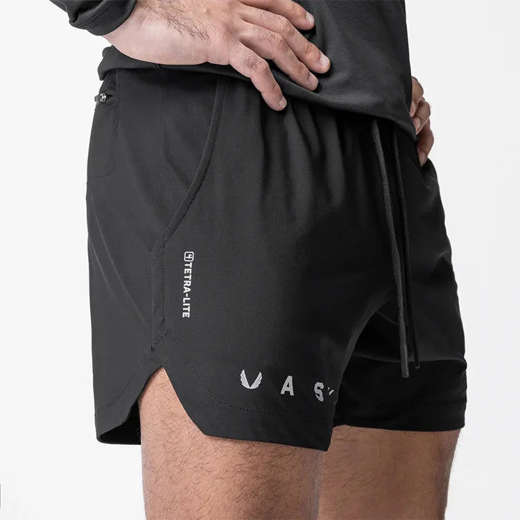 Men Quick-drying Breathable Basketball Exercise Leggings Running Active Gym Workout Hiking Shorts