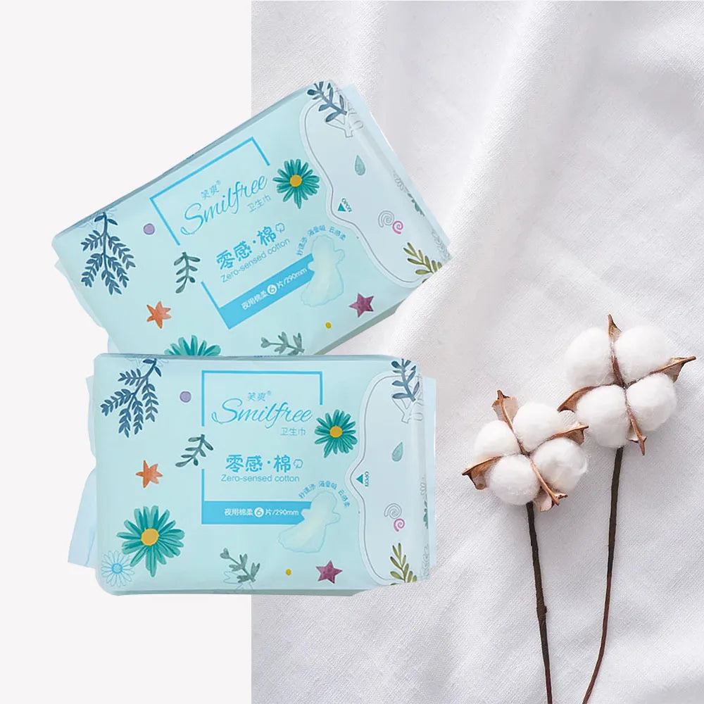 Custom Soft Cotton Sanitary Napkin Manufacturer  with Functional Chip
