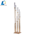 Wedding Decoration Golde Iron Candlestick Centerpiece Holder 8 Arms Glass Tube Handmade