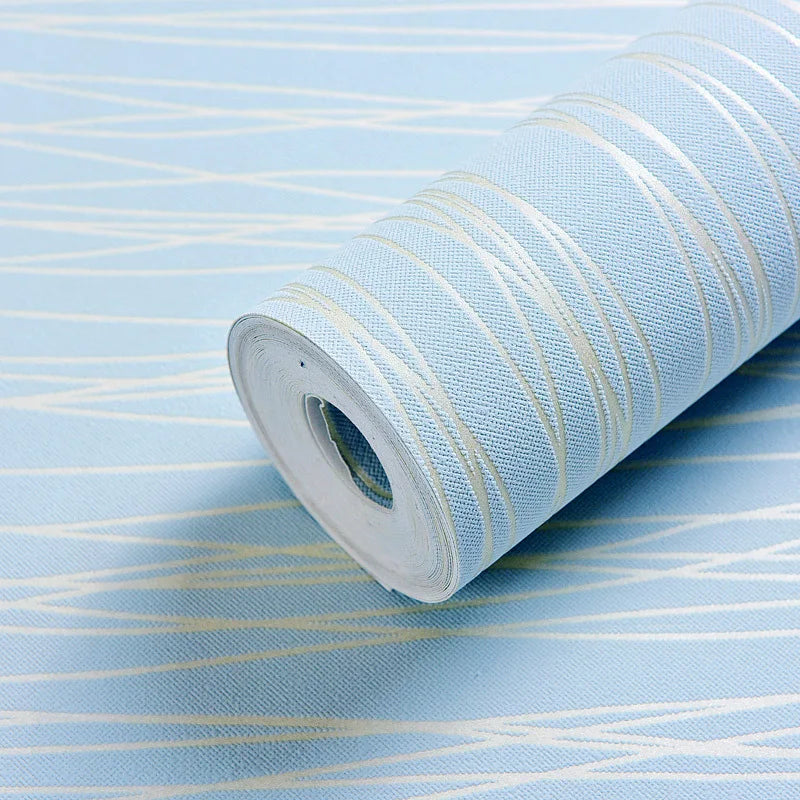 Modern 3D Luxury Non-Woven Wallpaper New Simple Vertical Stripe for Living Room Bedroom Movie Sofa Background Floral Fireproof