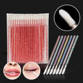 50Pcs Disposable Lip Brush Eyelash Brushes Crystal Lashes Micro Brushes Eyelash Extension Applicator Cleaner Beauty Makeup Tools