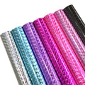 Holographic Laser Abstract Star Patterns Cotton Backing PU Faux Leather for Crafts Bows Bags Sewing Earrings Upholstery