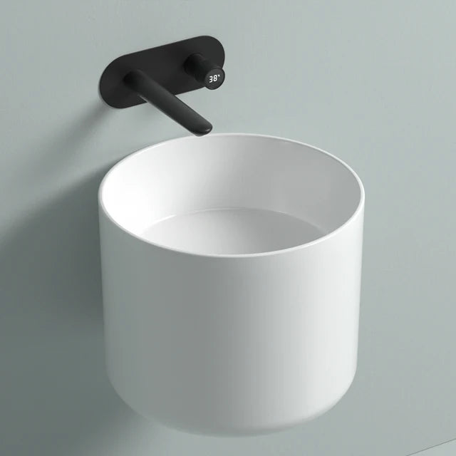 Patent Ceramic Wall Hung Basin Bowl Round Freestanding Sink