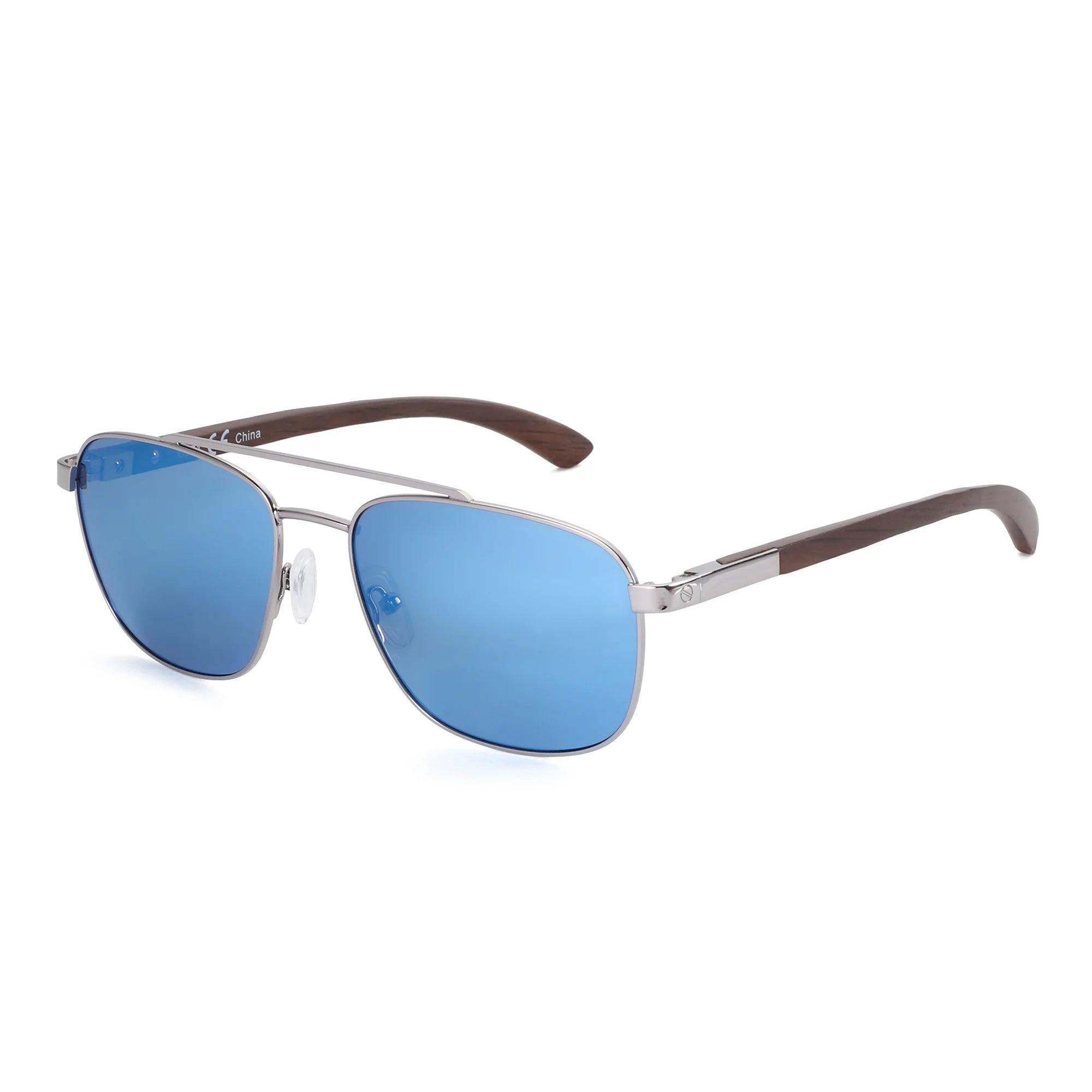 2024 Wooden Metal Frame Men Luxury Brand Designer Double Bridge Shades pilot Anti Glare UV400 Polarized Sunglasses