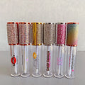 LZ Pack 6ml Empty Rose Gold Top Silver Lip Gloss Containers Diamond Luxury Gold Custom Logo Empty Lipgloss Tubes With Packaging