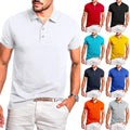 Custom Logo Polo Shirt Casual Plain Polyester Work Polo Shirts Men Knitted Business T-shirts