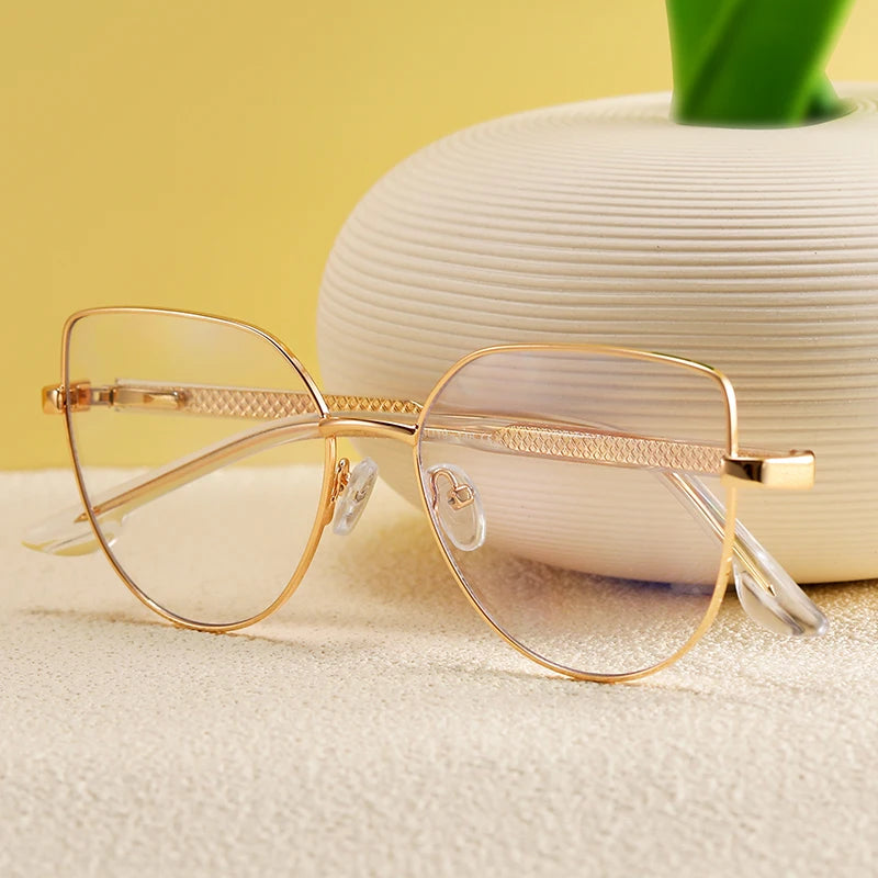 MS 82036 Eyeglasses New Metal Frame No Rules Design Youth Series Appearance Level Women's Anti-Blue Light Glasses MegaBDM