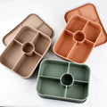 Portable 5 Compartment Silicone Bento Box Food Grade Silicone High Temperature Resistant for Silicone Bento Box Food Container