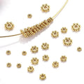 Stainless Steel Jewellery Findings Flower Spacer Beads Silver Gold Plated Flower Charm Beads for Jewelry Finding