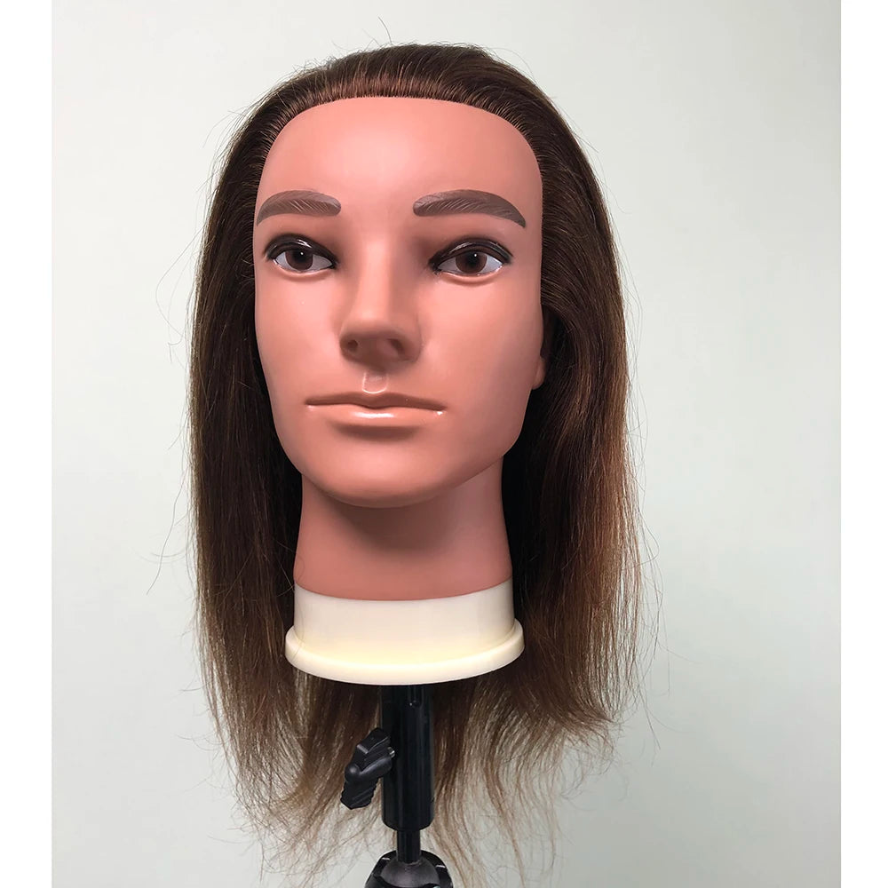 14 Inch Lightweight 115g Men's Customizable Plastic Mannequin Head for Hairdresser Training