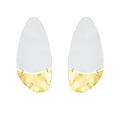 Fashion 18K Gold Plated Brass Jewelry Geometric Curve Mixed Color Minimalist Statement  for Women Punk Earrings EC191065
