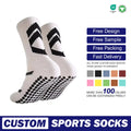 Custom Anti Slip Grip Socks Custom Design High Quality Football Sports Custom Logo Casual  Knitted Funny Socks