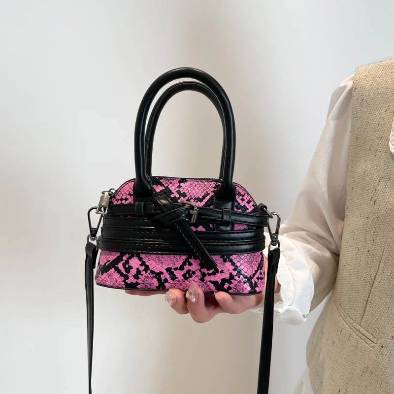 2025 Designer Women's Mini Bag Small Stylish Handbags Vegan Leather Snake Print Fashion Shoulder Bag for Women