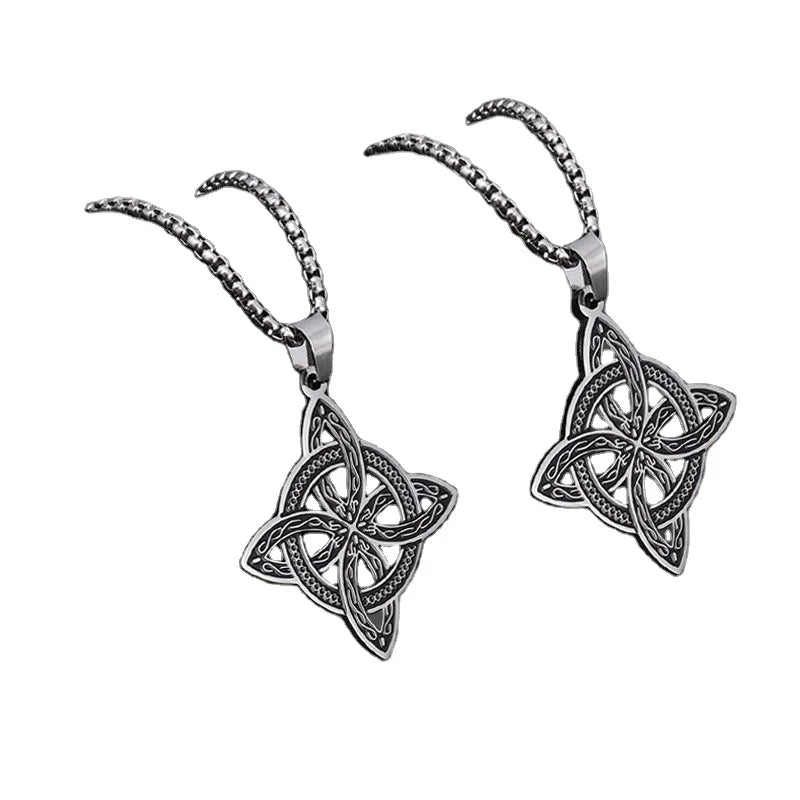 Tarnish Free Necklace Vintage Irish Celtic Knot Pendant Viking Stainless Steel Necklace Men and Women Titanium Steel Necklace