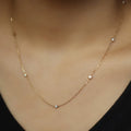 Delicate 14k Gold Plated 925 Sterling Silver Cubic Zirconia Choker Necklace for Women Engagement Gifts
