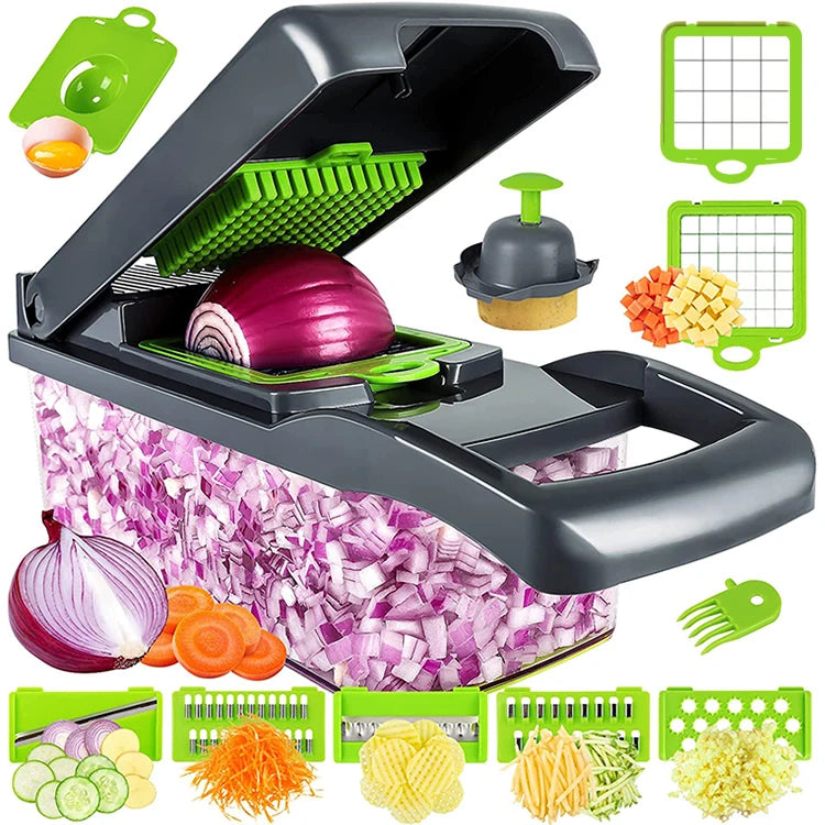 Multifunctional Manual Vegetable Chopper Cutter Spiralizer Grater Shredder Blender Mandoline Vegetable Slicer Vegetable Chopper