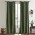 DaiRui American Style Ombre Gradient Linen Sheer Curtains Light Filtering Grommet Top Privacy Voile Panels for Living Room