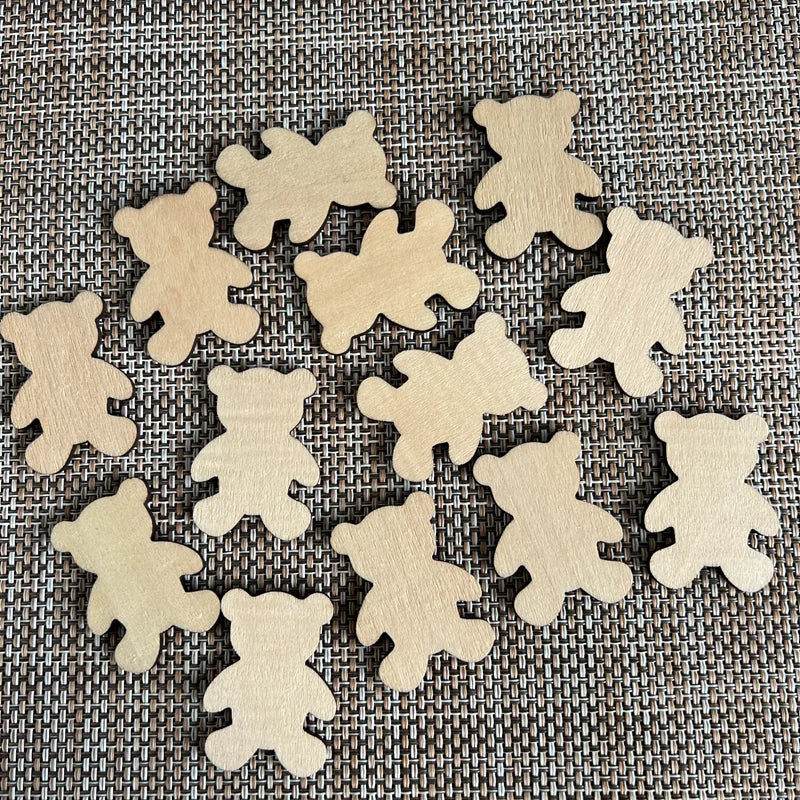 30pcs Wooden Decorations DIY Laser Cutting Wooden Elephant Shape Handmade Crafts Kids Drawing Doodle Home Decor