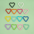 Cute Colorful Heart Shape Climbing Carabiner Clips Aluminum Alloy Mini Lock Snap Hooks Spring Link Keychain Accessories