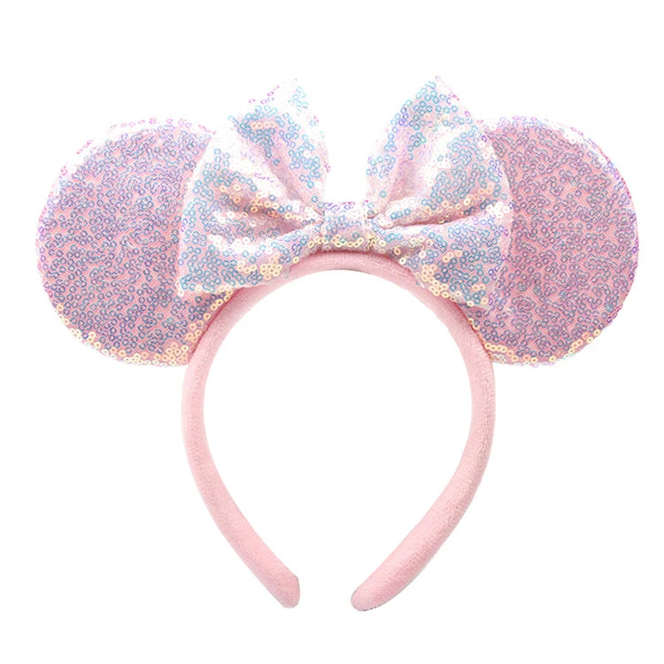 Wholesale Cartoon Shiny Glitter Big Bow Headband Daily Life Adjustable Size Fashion Style 2 Colors Hair Accessories