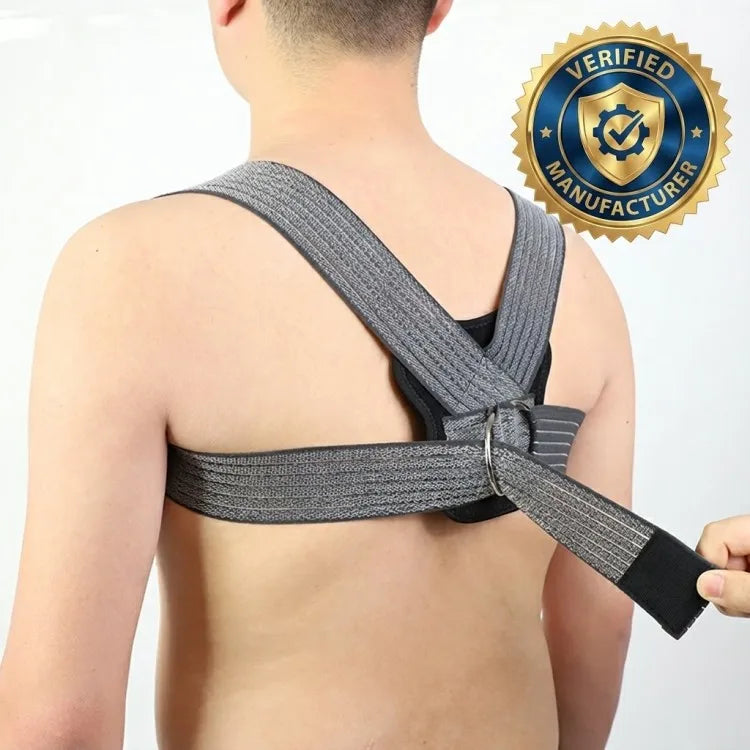 Custom Adjustable Lightweight Unisex Posture Corrector Back Brace Portable Breathable Relief for Back Pain One-Size-Fits-All