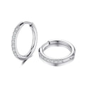 316L Stainless Steel Ear Rings for Men 1Pair 8/10/12mm Seven Zircons Studs Wedding Jewelry with Buckle Christmas Earrings