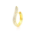 925 Sterling Silver Fashion Jewelry Earrings Multicolored Zircon U Shaped Gold Plated Hoop Earrings Women