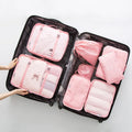 Custom Logo 8 Pcs/set Polyester Fashion Luggage Storage Bag Travel Clothes Bags Packing Cubes for Women Men