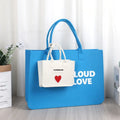 New Fashion Style Felt Shopping Bag Creative Bag Large Capacity Shoulder Bag Can Be Logo Color on Demand
