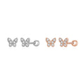 925 Sterling Silver Butterfly Stud Earrings Animal Stud Earrings for Women Fashion Silver Jewelry SCE1116