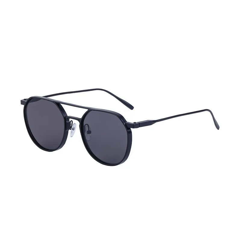GWTNN OEM Gafas De Sol De Metal Vintage Metal Frame Oval Sunglass for Men New