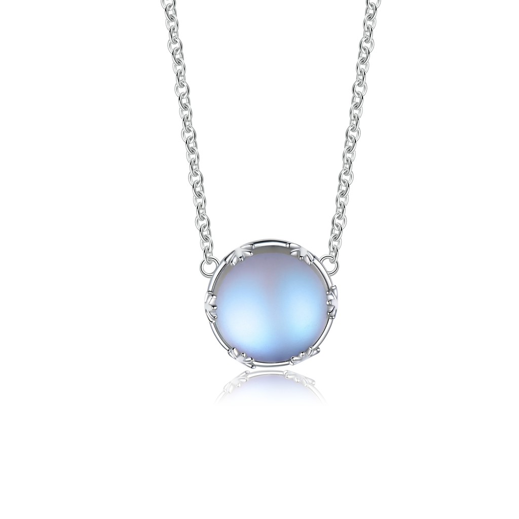 Drop Shopping S925 Silver 14k/18k Gold Plated Gradient Aurora Crystal Sterling Silver Necklace