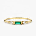 Hawaiian Wholesale Jewelry Gold Plated Silver 925 Diamond CZ Baguette Ring