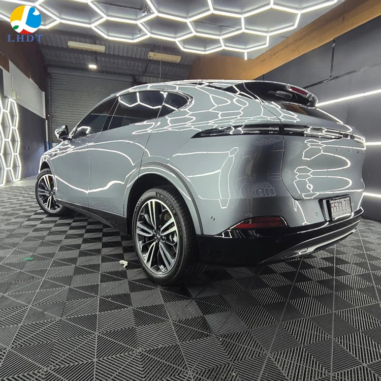 Waterproof Pure PVC Interlocking Vinyl Floor Tiles for Indoor Garage Use/Removable Plastic Interlocking Floor Mats for Washing