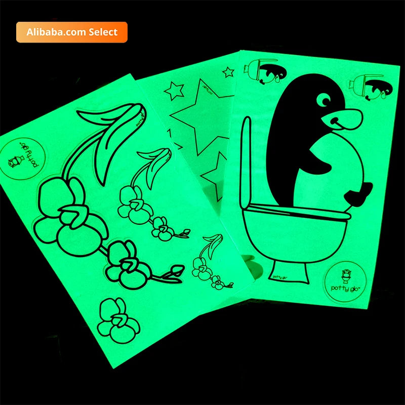 Custom 3D Luminous Vinyl Wall Sticker Removable Self-Adhesive Glow in the Dark Cartoon Princess Stickers for Kids Room Belts