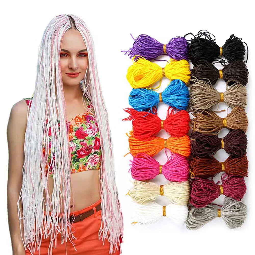 SHAROPUL Long Micro Pre-Looped Synthetic Box Braid Thin Small Crochet Twisted Hair Extension in Zizi Colors