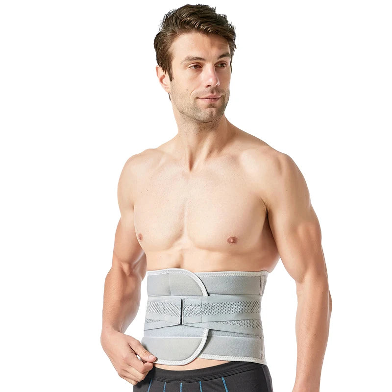 Double Pull Belt Neoprene Lumbar Support Back Brace Breathable Anti-Skid Waist Protector for Men and Women