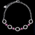 Sterling Silver 5*6mm Semi Mount Bracelet Empty Support Blank Claws Setting S925 Base Holder Without Center Stone Inlay for DIY