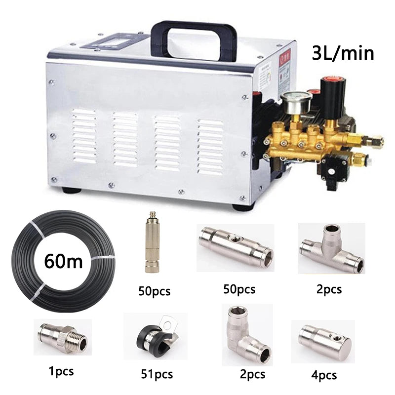 Garden Patios Outdoor Mist Mister Cooling System High Pressure Backyard Mosquito Misting System With Pump