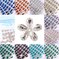 Latest Fashion Shape 51+ Colors Different Size Drop Shape Top Quality Flat Back Drop Sew-on Glass Crystal Rhinestone for Garment