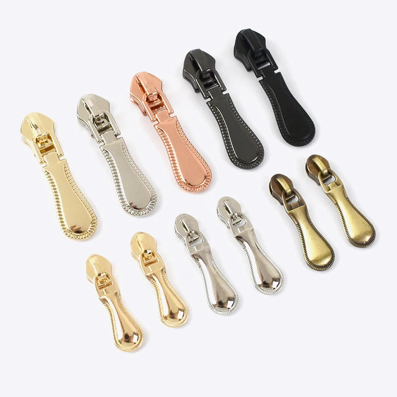 Meetee ZT187 ZT185 3# 5# Alloy Pull Tab for Nylon Zip Home Textile Garment Repair Sewing Accessories Zipper Slider