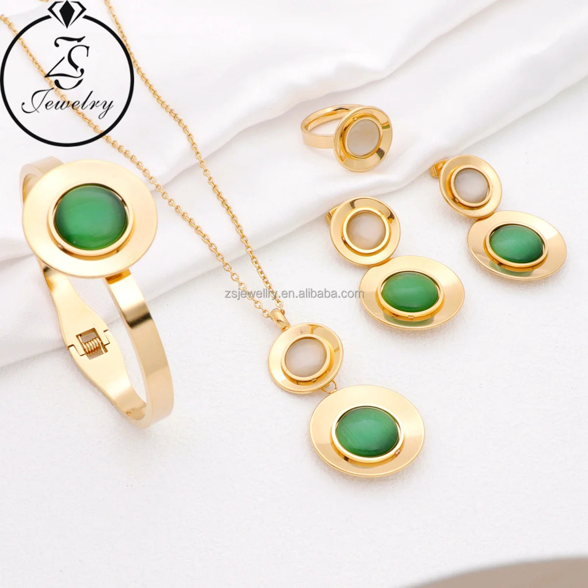 24K Gold Plated African Stainless Steel Jewelry Love Cute Geometric African Gemstone Designer Bracelet Designer Sets